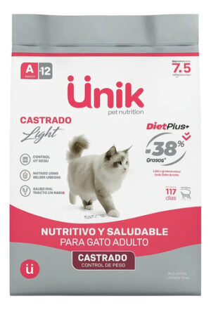 Unik Gato Castrado Control De Peso Light X 7.5 Kg