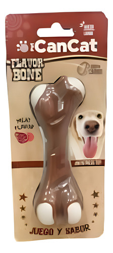 Juguete Perro Hueso Cancat Nylon Marrón Saborizado Large 12 cm x 5 cm